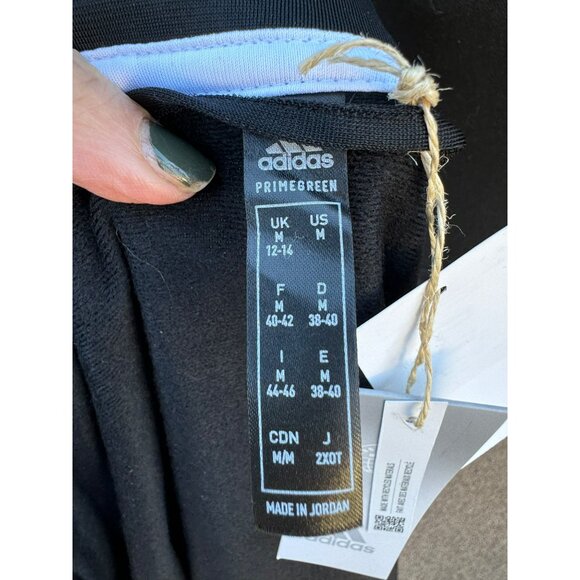 Adidas Primegreen Essentials Warm-Up Slim 3-Stripes Track Jacket Womens Black M - Picture 10 of 13